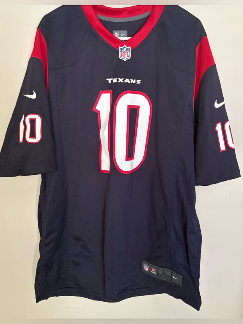 NFL Houston Texans #10 Navy and Red Jersey by Nike